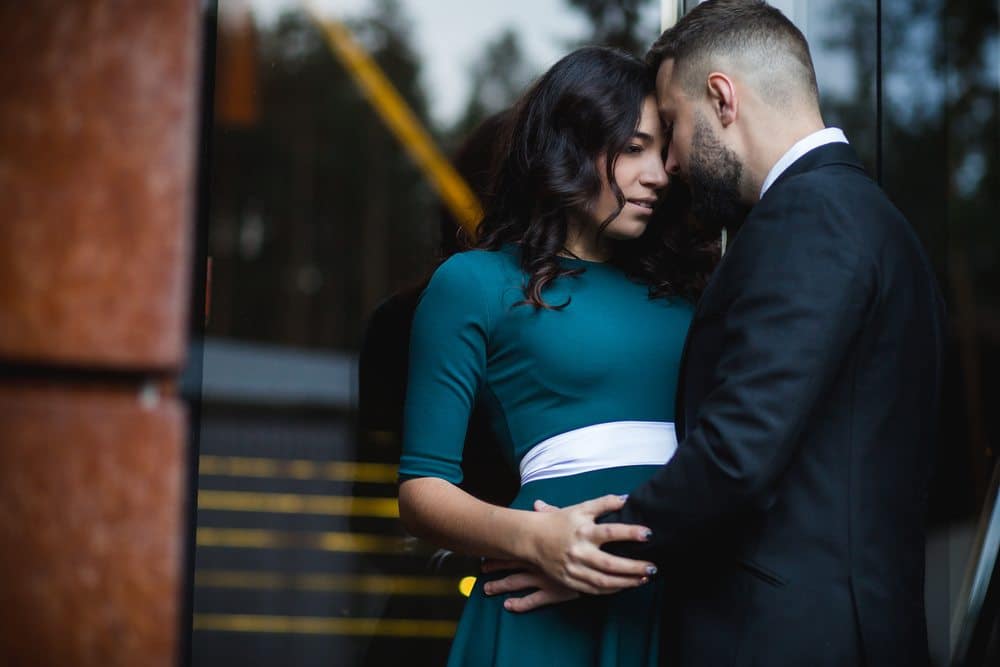 man and woman in love