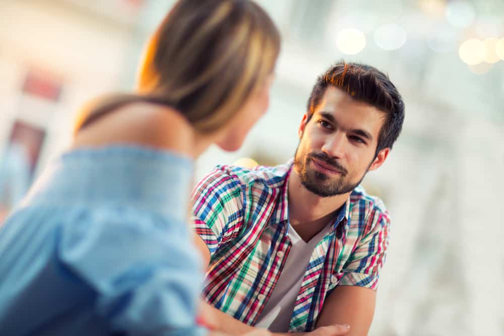 good looking guy looking at girl