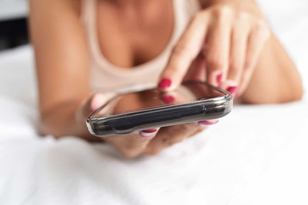 a girl sexting