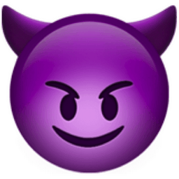 purple smiling face devil emoji