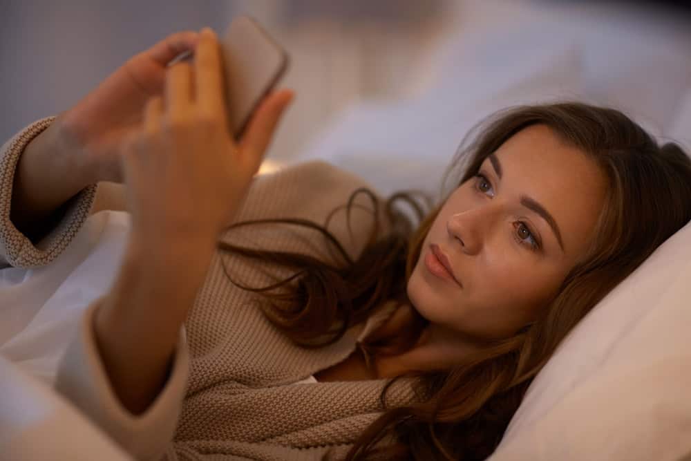 woman texting