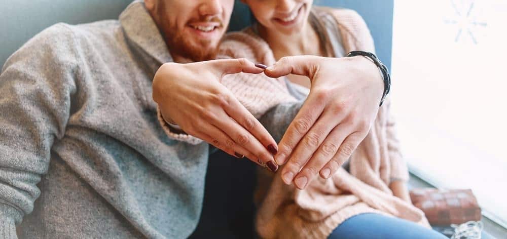 heart shaped hand couple