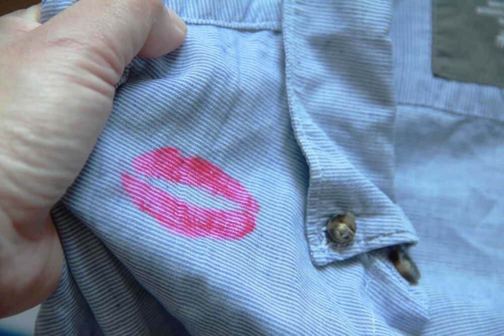 Kiss mark on shirt
