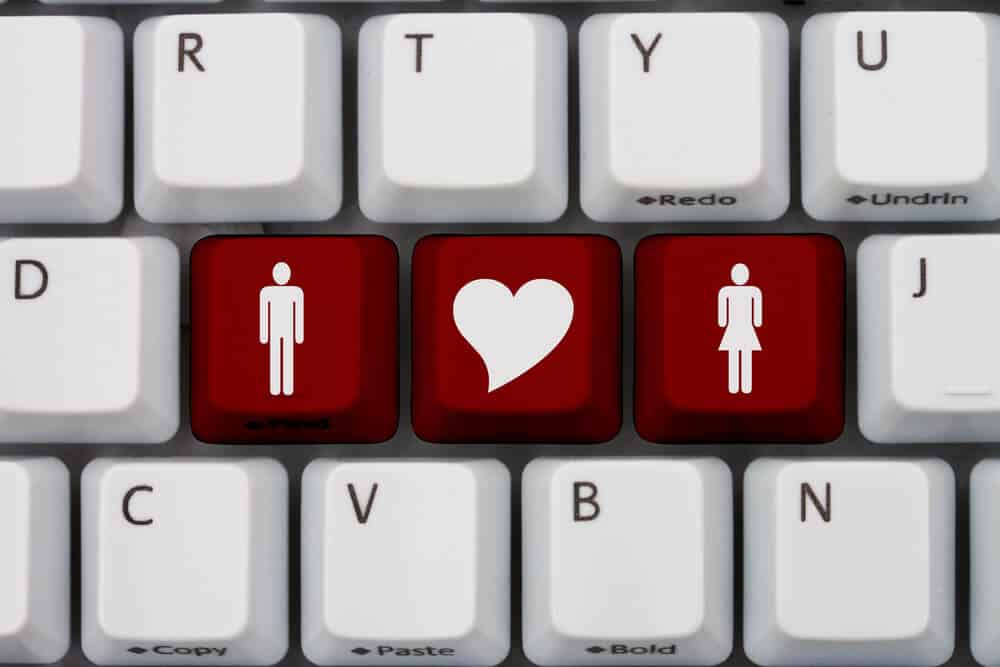 online dating keyboard concept
