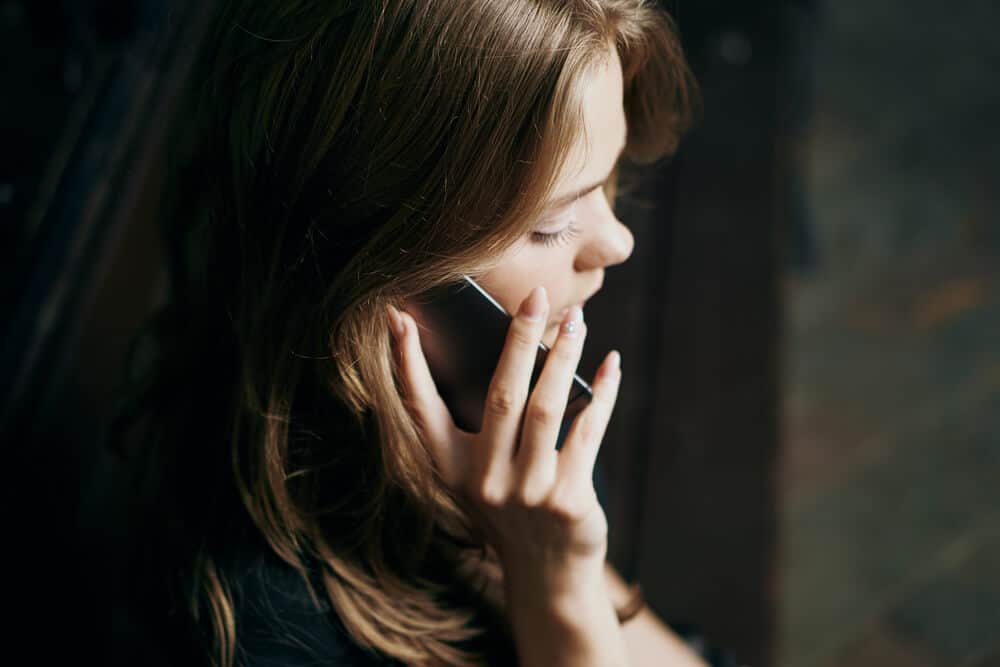 woman talking on the phone