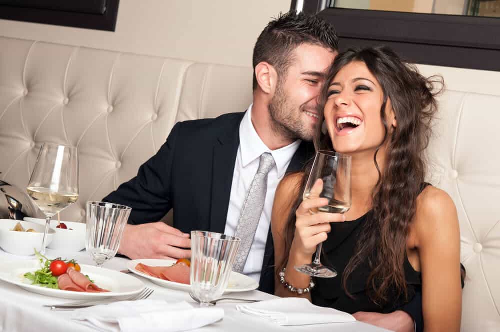 attractive couple on a date