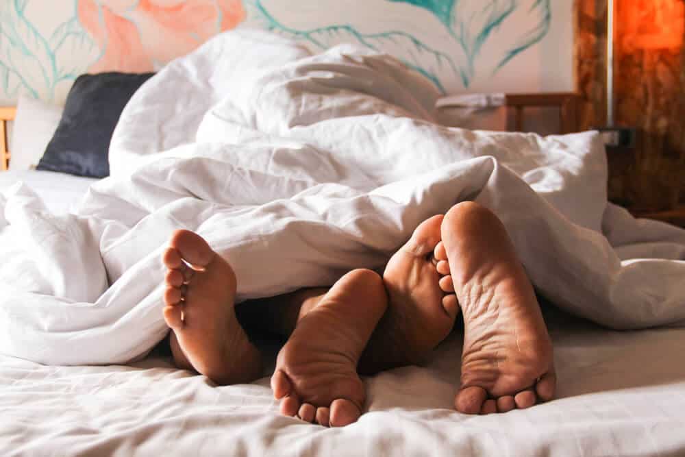 couple under blanket