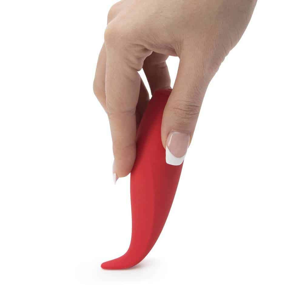 Red Hot Rechargeable Silicone Flickering Tongue Vibrator