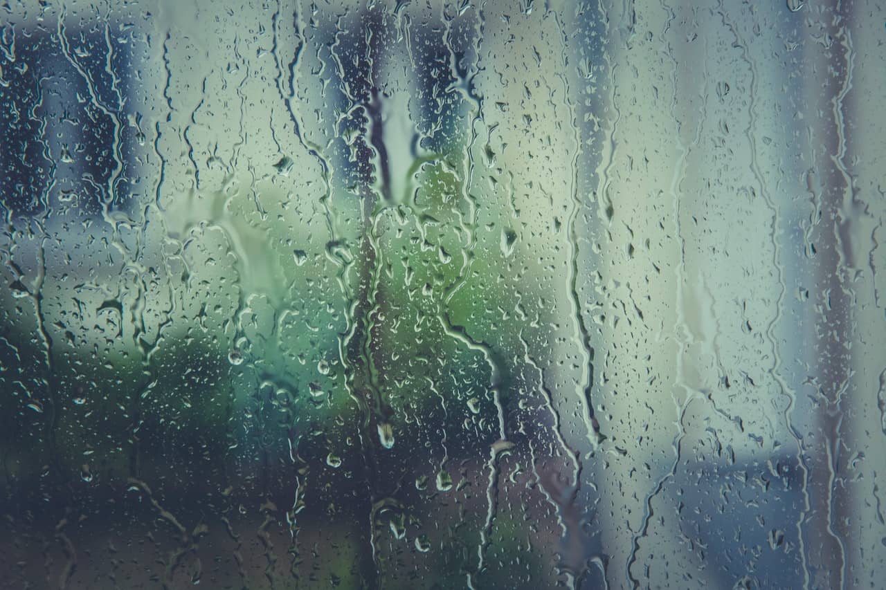 looking out when it's raining outside