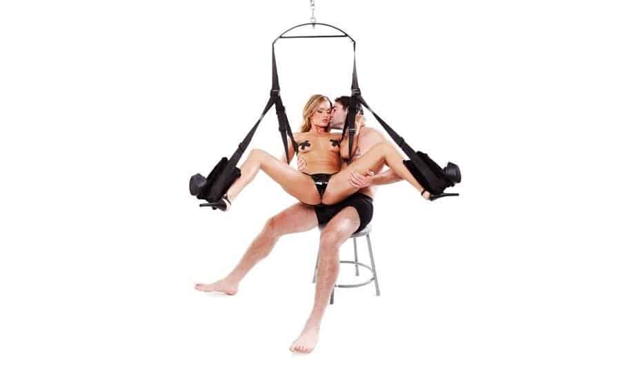 couple using sex swing