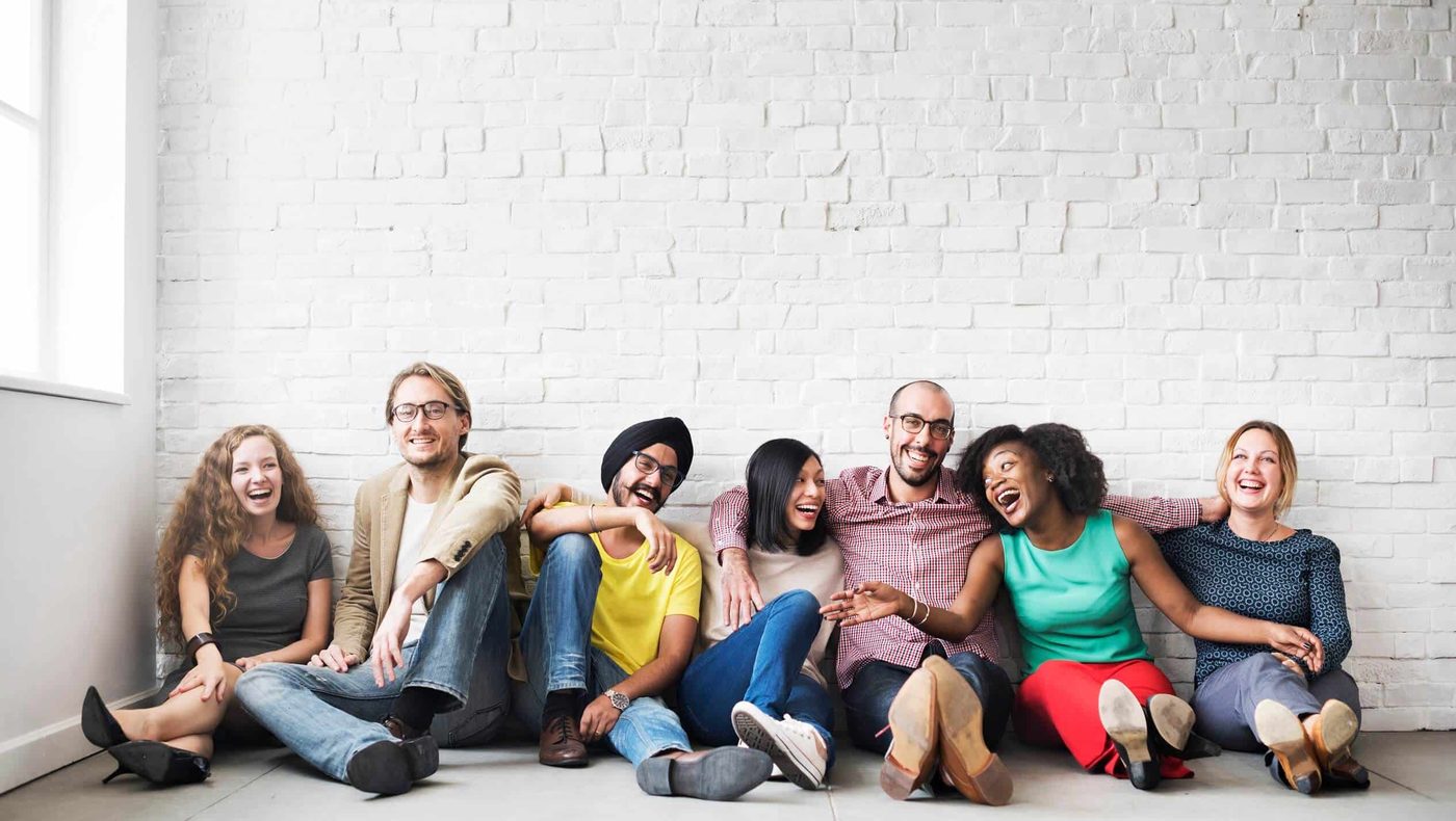 couple with friends