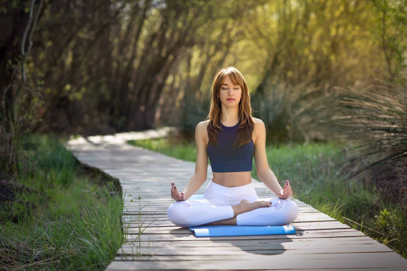 woman doing yoga