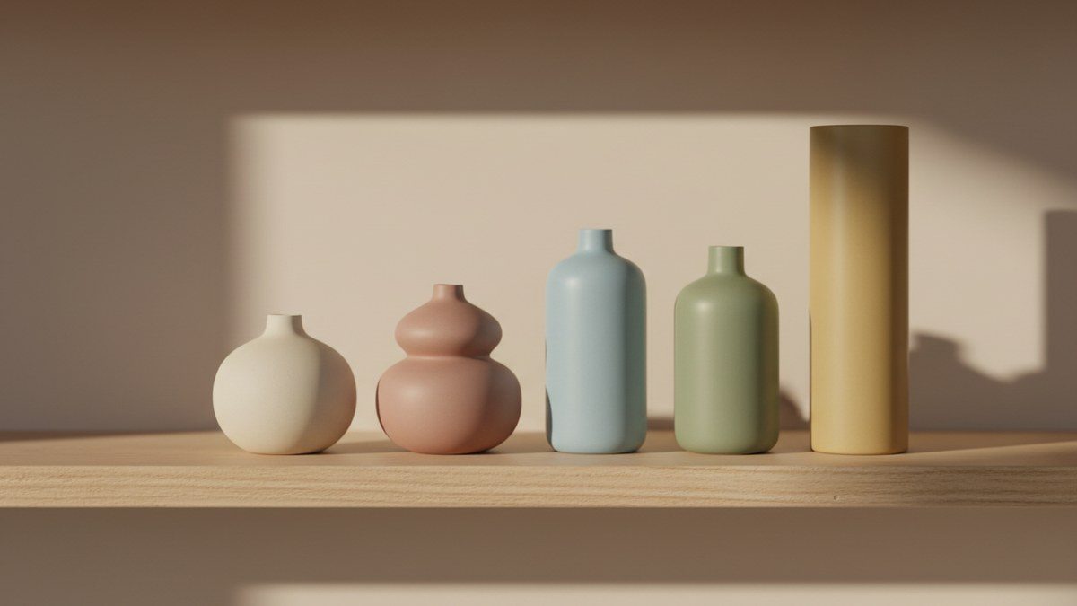 Soft abstract shapes in warm light